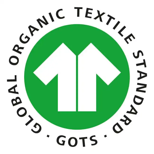 GOTS made with organic materials Logo