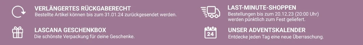 Verlängertes Rückgaberecht - Last-Minute-Shoppen - Lascana Geschenkbox - Unser Adventskalender